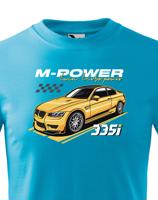 Pánské tričko s potiskem M-Power 335i -  tričko pro milovníky aut