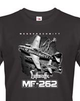 Pánské tričko s potiskem Messerschmitt Me 262 tričko pro milovníky letounů