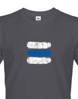 Pánské tričko s potiskem modré turistické značky - ideální turistické tričko