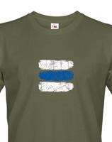 Pánské tričko s potiskem modré turistické značky - ideální turistické tričko