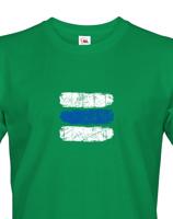 Pánské tričko s potiskem modré turistické značky - ideální turistické tričko