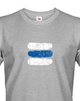 Pánské tričko s potiskem modré turistické značky - ideální turistické tričko