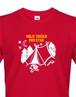 Pánské tričko  s potiskem "Moje tričko pod stan"