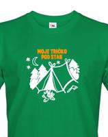 Pánské tričko  s potiskem "Moje tričko pod stan"