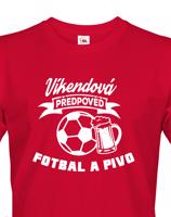 Pánské tričko s potiskem na fotbal Víkendová předpověď