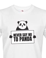 Pánské tričko s potiskem NEVER SAY NO TO PANDA - tričko pro správné geeky