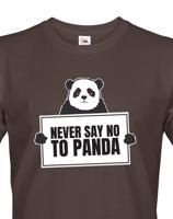 Pánské tričko s potiskem NEVER SAY NO TO PANDA - tričko pro správné geeky