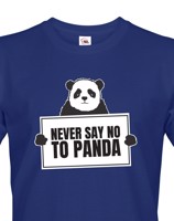 Pánské tričko s potiskem NEVER SAY NO TO PANDA - tričko pro správné geeky