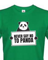 Pánské tričko s potiskem NEVER SAY NO TO PANDA - tričko pro správné geeky