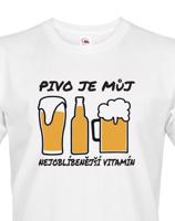 Pánské tričko s potiskem Pivo je vitamín - ideální dárek pro pivaře