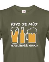 Pánské tričko s potiskem Pivo je vitamín - ideální dárek pro pivaře