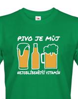 Pánské tričko s potiskem Pivo je vitamín - ideální dárek pro pivaře