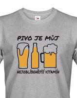 Pánské tričko s potiskem Pivo je vitamín - ideální dárek pro pivaře
