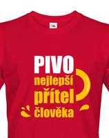 Pánské tričko s potiskem Pivo, nejlepší přítel člověka - ideální dárek pro pivaře