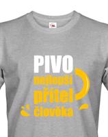 Pánské tričko s potiskem Pivo, nejlepší přítel člověka - ideální dárek pro pivaře