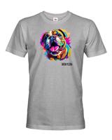 Pánské tričko s potiskem plemene Anglický buldok s volitelným jménem