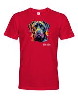 Pánské tričko s potiskem plemene Cane Corso s volitelným jménem