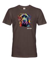 Pánské tričko s potiskem plemene Cane Corso s volitelným jménem