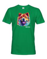 Pánské tričko s potiskem plemene Čau-čau s volitelným jménem