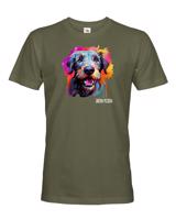 Pánské tričko s potiskem plemene Írsky vlkodav s volitelným jménem