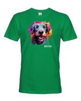 Pánské tričko s potiskem plemene Írsky vlkodav s volitelným jménem