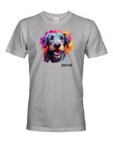 Pánské tričko s potiskem plemene Írsky vlkodav s volitelným jménem