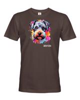 Pánské tričko s potiskem plemene Knírač malý s volitelným jménem