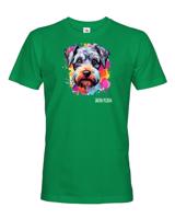 Pánské tričko s potiskem plemene Knírač malý s volitelným jménem