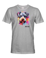 Pánské tričko s potiskem plemene Knírač malý s volitelným jménem