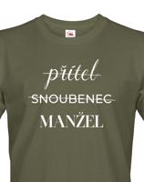 Pánské tričko s potiskem Přítel - Snoubenec - Manžel