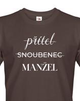 Pánské tričko s potiskem Přítel - Snoubenec - Manžel