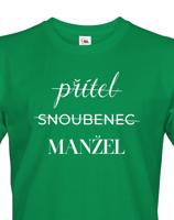 Pánské tričko s potiskem Přítel - Snoubenec - Manžel