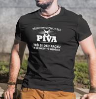 Pánské tričko s potiskem pro dědu nebo tatínka pivaře - Život bez piva