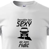 Pánské tričko s potiskem pro řidiče dodávky - Jsem sexy řidič