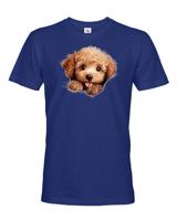 Pánské tričko s potiskem Pudl-  tričko pro milovníky psů