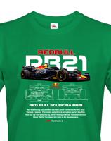 Pánské tričko s potiskem Red Bull RB21-  tričko pro milovníky F1