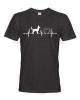 Pánské tričko s potiskem Ruského toy teriéra kulatý motív - skvělý dárek pro milovníky psů