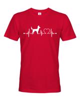 Pánské tričko s potiskem Ruského toy teriéra kulatý motív - skvělý dárek pro milovníky psů