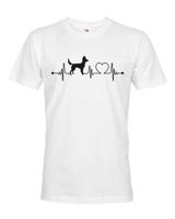 Pánské tričko s potiskem Ruského toy teriéra kulatý motív - skvělý dárek pro milovníky psů