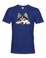 Pánské tričko s potiskem Sibírsky husky -  tričko pro milovníky psů