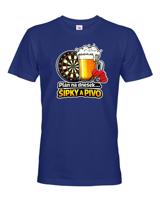 Pánské tričko s potiskem Šipky a Pivo