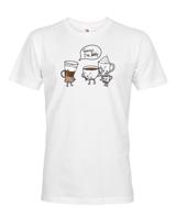 Pánské tričko s potiskem - Sorry I am latte