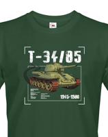 Pánské tričko s potiskem T-34/85 - ideální dárek pro milovníky vojenské techniky