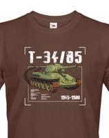 Pánské tričko s potiskem T-34/85 - ideální dárek pro milovníky vojenské techniky