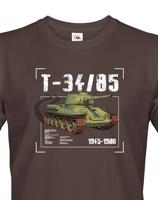 Pánské tričko s potiskem T-34/85 - ideální dárek pro milovníky vojenské techniky