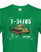 Pánské tričko s potiskem T-34/85 - ideální dárek pro milovníky vojenské techniky