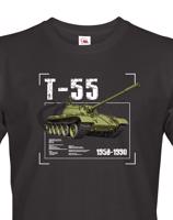 Pánské tričko s potiskem T-55 - ideální dárek pro milovníky vojenské techniky