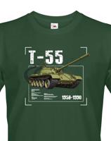 Pánské tričko s potiskem T-55 - ideální dárek pro milovníky vojenské techniky