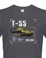 Pánské tričko s potiskem T-55 - ideální dárek pro milovníky vojenské techniky
