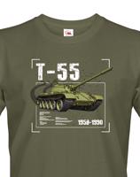 Pánské tričko s potiskem T-55 - ideální dárek pro milovníky vojenské techniky